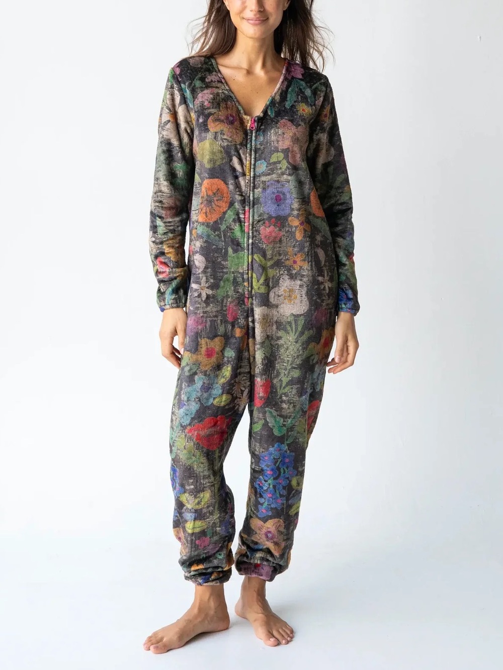 Natural Life Fleece Onesie Pajamas Size Small